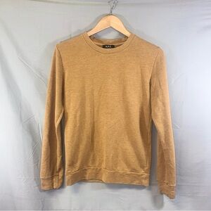 A.P.C. Sweatshirt Mens Small Beige Camel Crewneck Cotton Linen Blend Portugal